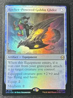 Rocket Powered Goblin Glider - 0172 - R - Foil - Spider-Man - MTG - NM/M - Image 1