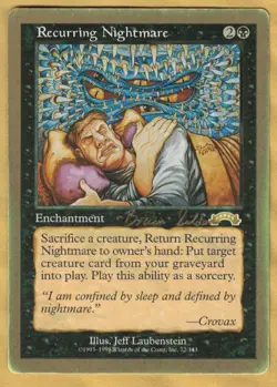 Recurring Nightmare (World Championship Decks, 1998) Gold Bordered MTG - Image 1