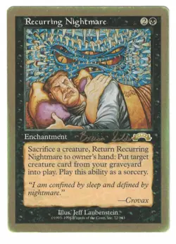 Recurring Nightmare (World Championship Decks, 1998) Gold Bordered MTG - Image 3