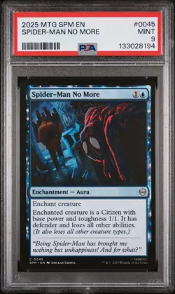 2025 MAGIC: THE GATHERING MARVEL'S SPIDER-MAN #0045 SPIDER-MAN NO MORE PSA 9 - Image 1