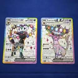 Pokemon TCG Umbreon Ex 176 & Espeon Ex 175 SV Promo Set - Image 1