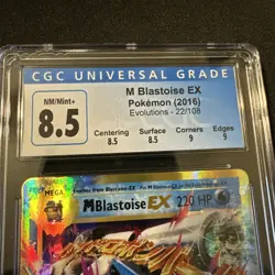 2016 Pokemon XY Evolutions Mega Blastoise Holo #22/108 CGC 8.5 - Image 2