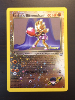 Rocket's Hitmonchan 9 Best Of Game Promo Winner Reverse Holo Pokemon - Image 1