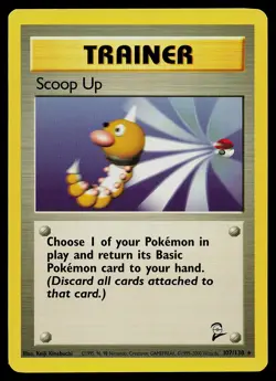 Pokemon Card - Scoop Up Base Set 2 107/130 Rare - Image 1