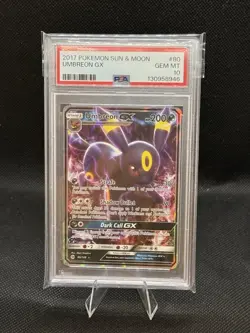 2017 Pokemon Sun & Moon Base Set Umbreon GX 80/149 PSA 10 - Image 1