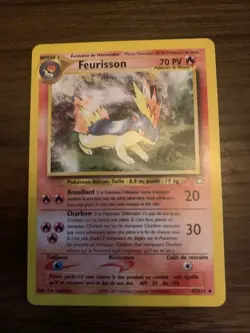 Pokemon TCG Quilava Neo Genesis Francais Feurisson Light Play 47/111 - Image 1
