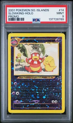 2001 POKEMON SOUTHERN ISLANDS PROMO #14 SLOWKING-HOLO PSA 9 - Image 1