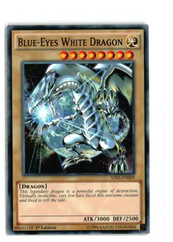 Yugioh - Blue-Eyes White Dragon SDKS-EN009 1st Edition Common NM - Image 1