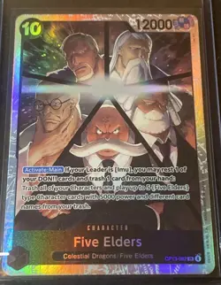 Five Elders SR OP13-082 Carrying On His Will Foil One Piece Card Game. - Image 1