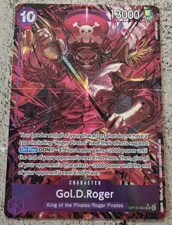 One Piece TCG Gol D Roger Alt Art SR OP-013 Carrying On His Will English - Image 2