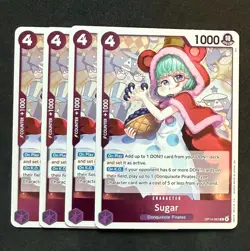 One Piece - Sugar OP14-083 Foil Playset (x4) - The Azure Sea's Seven NM - Image 1
