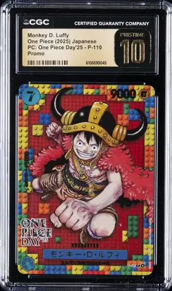 2025 ONE PIECE JPN PC: ONE PIECE DAY'25 PROMO MONKEY D. LUFFY CGC 10 PRISTINE - Image 1