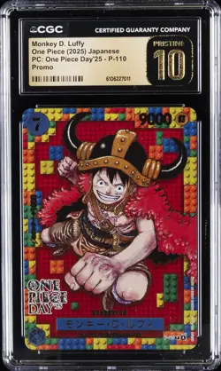 2025 ONE PIECE JPN PC: NE PIECE DAY'25 PROMO MONKEY D. LUFFY CGC 10 PRISTINE - Image 1