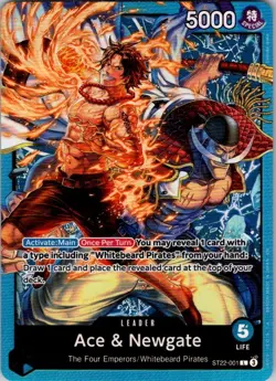 One Piece | Starter Deck 22: Ace & Newgate | Ace & Newgate | L | ST22-001 | NM - Image 1