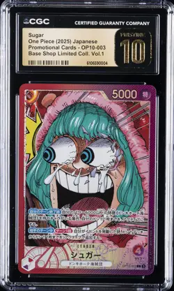 2025 ONE PIECE JPN BASE SHOP LIMITED COLL VOL. 1 #OP10-003 SUGAR CGC 10 PRISTINE - Image 1