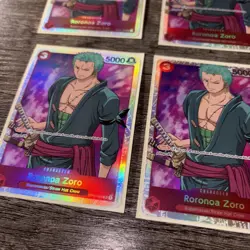 X4 One Piece TCG - Romance Dawn (Eng) RORONOA ZORO OP01-025 Super Rare, Full Art - Image 3