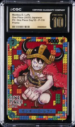 2025 ONE PIECE JPN PC: ONE PIECE DAY'25 PROMO MONKEY D. LUFFY CGC 10 PRISTINE - Image 1
