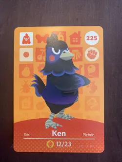 Animal Crossing Amiibo Card Series 3 Ken #225 225-IZ-AOE LP Ships Fast - Image 1
