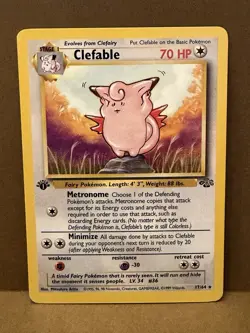 Clefable 17/64 Pokemon Jungle 1st Edition Rare Card Non-Holo - Image 1