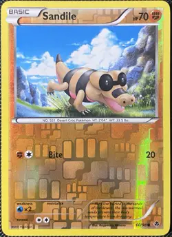 Sandile 60/98 Emerging Powers Reverse Holo - Pokemon Card - Image 1