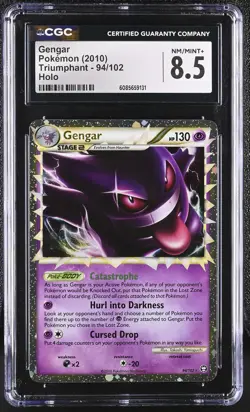 CGC 8.5 Gengar 2010 Triumphant 94/102 Holo Pokemon Card - Image 1