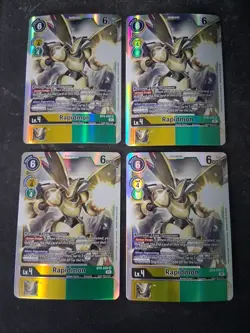 Lot Of 4 Digimon Tcg SR BT8-039 Rapidmon Cards Secret Rare SR - Image 1