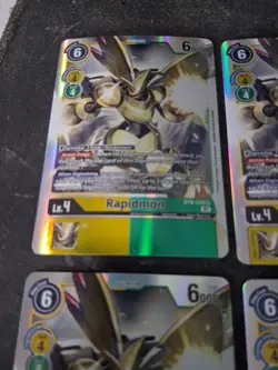 Lot Of 4 Digimon Tcg SR BT8-039 Rapidmon Cards Secret Rare SR - Image 2