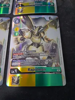 Lot Of 4 Digimon Tcg SR BT8-039 Rapidmon Cards Secret Rare SR - Image 4