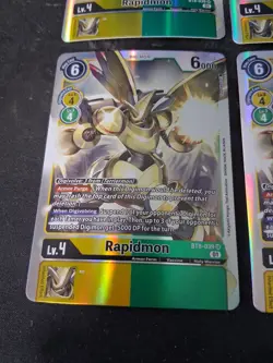 Lot Of 4 Digimon Tcg SR BT8-039 Rapidmon Cards Secret Rare SR - Image 5