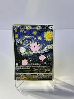 Clefairy with The Starry Night 70HP Metal Pokemon Card-Collectible Gift Display. - Image 1