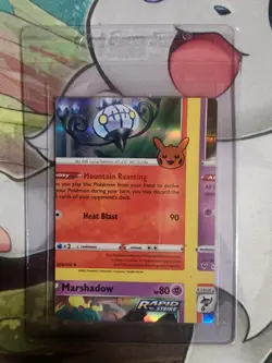 Pokemon Card - Error Miscut NFC Chandelure Trick or Trade 026/196 Holo Rare - Image 1