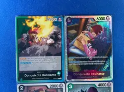 Donquixote Rosinante One Piece TCG 4-card lot OP10 Super Rare+OP05 Leader+++ PWE - Image 3