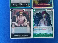 Donquixote Rosinante One Piece TCG 4-card lot OP10 Super Rare+OP05 Leader+++ PWE - Image 4