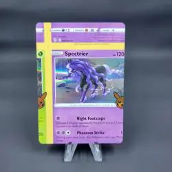 Pokemon Card - Error Miscut NFC Spectrier Trick or Trade 081/196 Holo Rare - Image 1