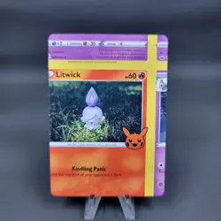 Pokemon Card Miscut Error Litwick Trick Or Trade 024/196 - Image 1
