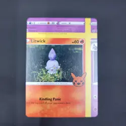Pokemon Card Miscut Error Litwick Trick Or Trade 024/196 - Image 3