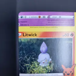 Pokemon Card Miscut Error Litwick Trick Or Trade 024/196 - Image 4