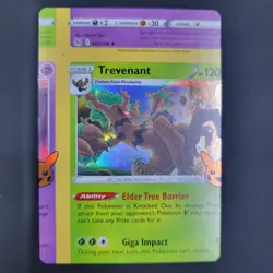 Pokemon Holo Rare Card Error Miscut NFC Trevenant Trick or Trade 017/196 - Image 3