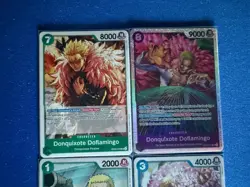 Donquixote Doflamingo One Piece TCG 4-card lot OP10 Super Rare+much more - PWE - Image 3