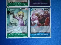 Donquixote Doflamingo One Piece TCG 4-card lot OP10 Super Rare+much more - PWE - Image 4