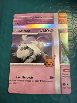 Pokemon Card - Houndstone Error Miscut NFC Trick or Trade 062/193 Holo Rare - Image 1