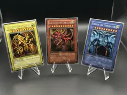 Yu-Gi-Oh! Egyptian God Card Set | Slifer, Obelisk, Ra | Secret Rare YMA(LP+,NM-) - Image 1