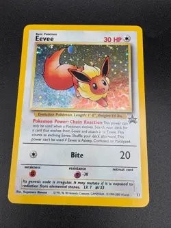 EEVEE Pokemon Card - WOTC Black Star Promo - #11 - HOLO - LP / NM (B) - Image 1