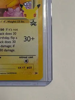 Pokemon Pikachu TCG Celebrations Birthday Promo Holo Card #24 - Image 5