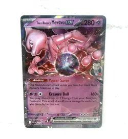 Pokemon TCG Team Rocket's Mewtwo ex SVP 205 2025 S&V Black Star Promo Card - NM - Image 1
