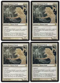 Geist-Honored Monk x4 4x 2011 Innistrad PLAYSET White Rare Creature MTG NM AZ1 - Image 1