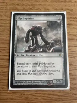 MTG magic the gathering Myr Superion New Phyrexia Rare Near Mint Card - Image 1