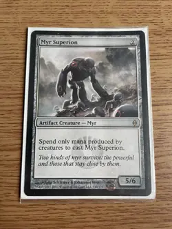 MTG magic the gathering Myr Superion New Phyrexia Rare Near Mint Card - Image 2