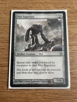 MTG magic the gathering Myr Superion New Phyrexia Rare Near Mint Card - Image 3