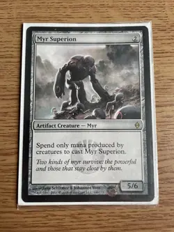 MTG magic the gathering Myr Superion New Phyrexia Rare Near Mint Card - Image 4